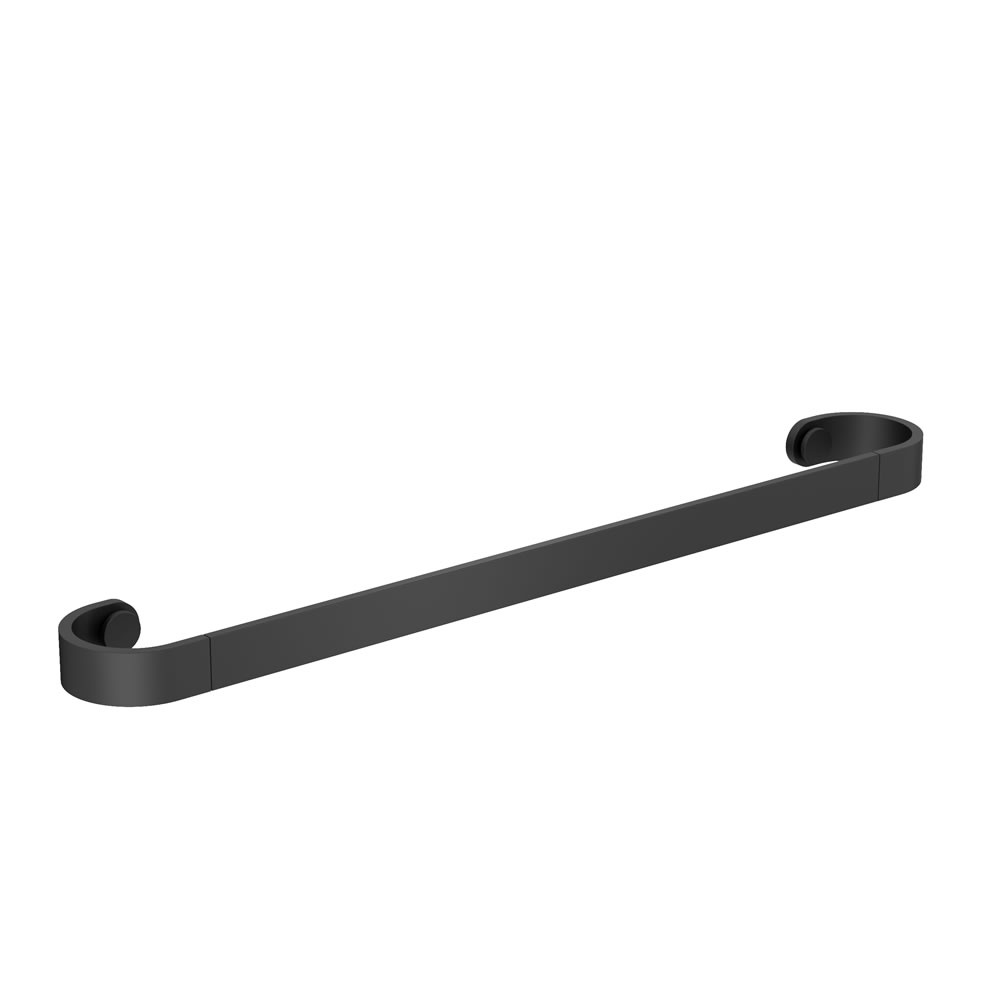 Cutout image of Crosswater Velo Matt Black 600mm Towel Rail